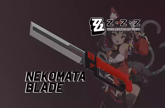 Zenless Zone Zero - Nekomata Blade 3D print model Zenless Zone Zero - Nekomata Blade 3D print model