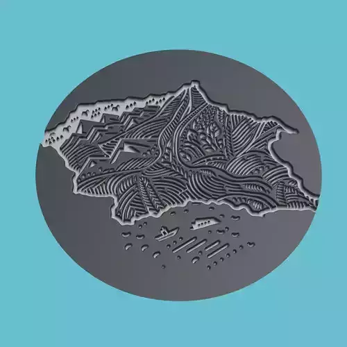 Nicaragua Map Medallion Wall Art Printer