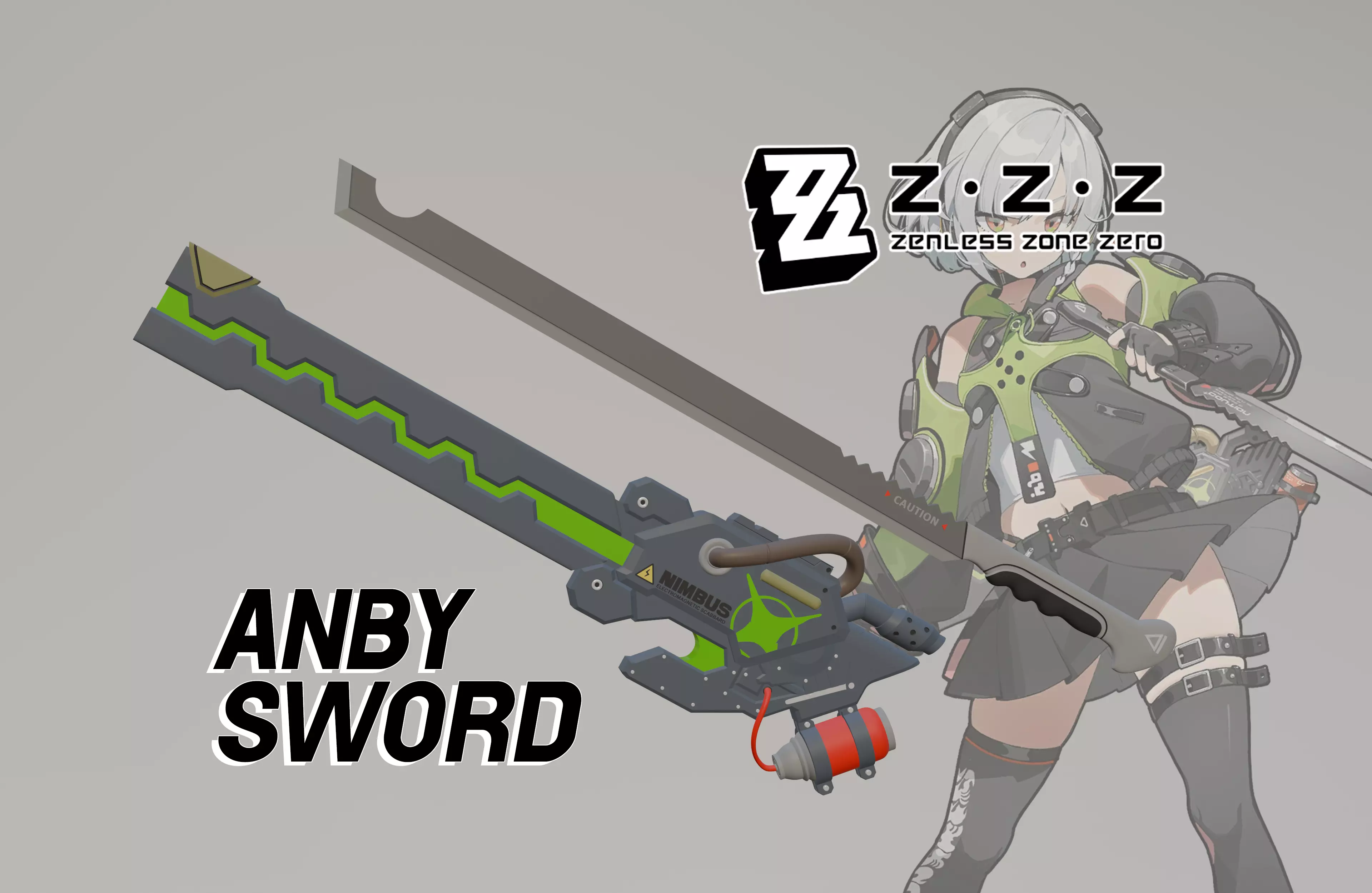 Zenless Zone Zero - Anby Sword 3D print model_0