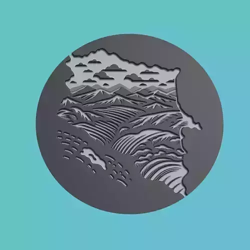 Nicaragua Map Medallion Wall Art Printer