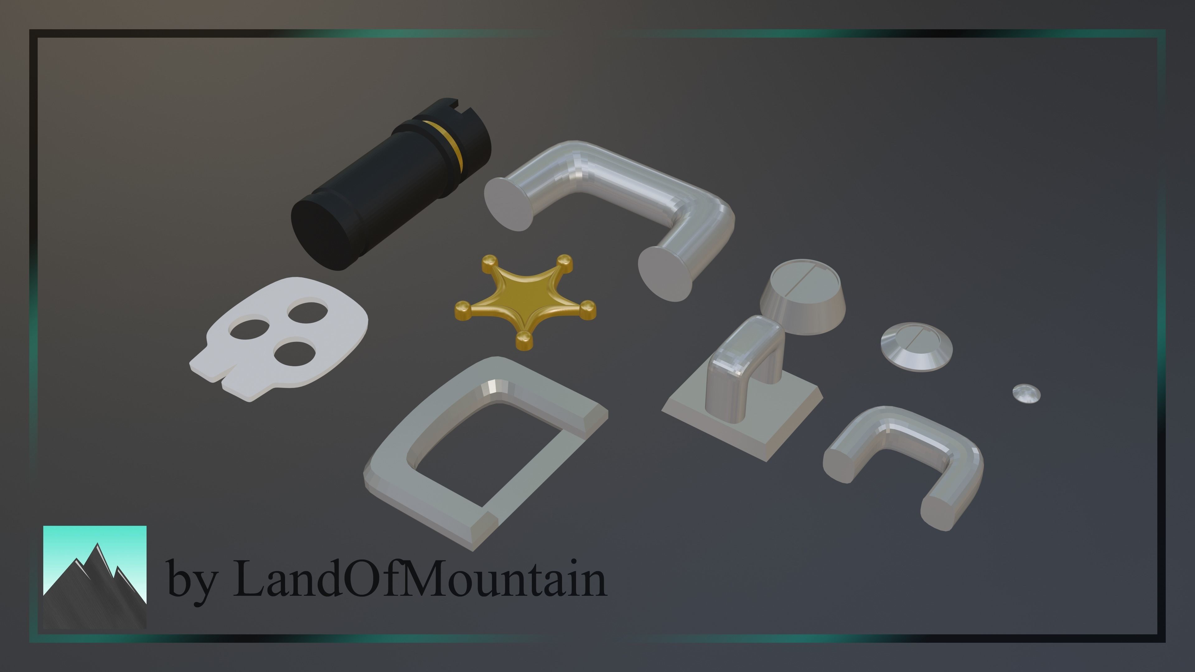 Zenless Zone Zero - Billy Kid Accessories 3D print model_1