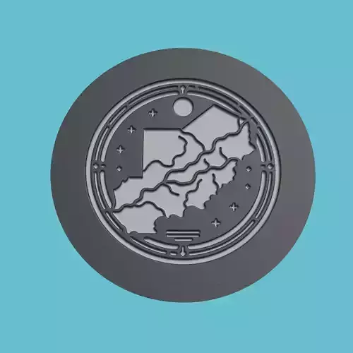 Niger Map Medallion Wall Art Printer