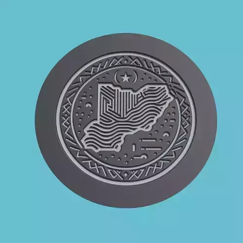 Niger Map Medallion Wall Art Printer