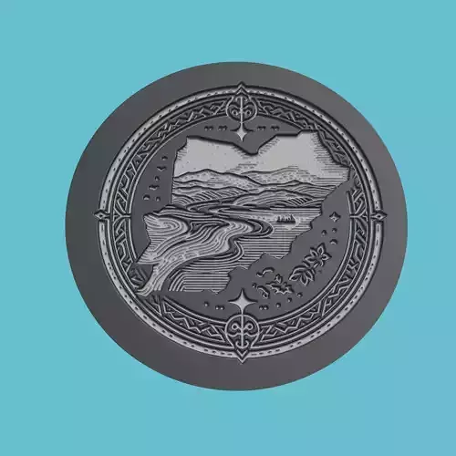 Niger Map Medallion Wall Art Printer