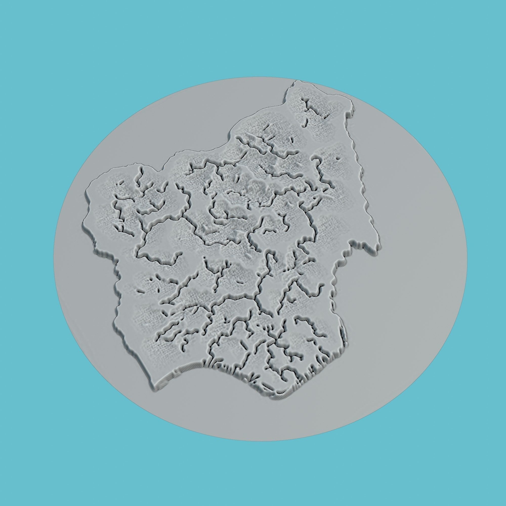 Nigeria Map Medallion Wall Art Printer 3D print model_3