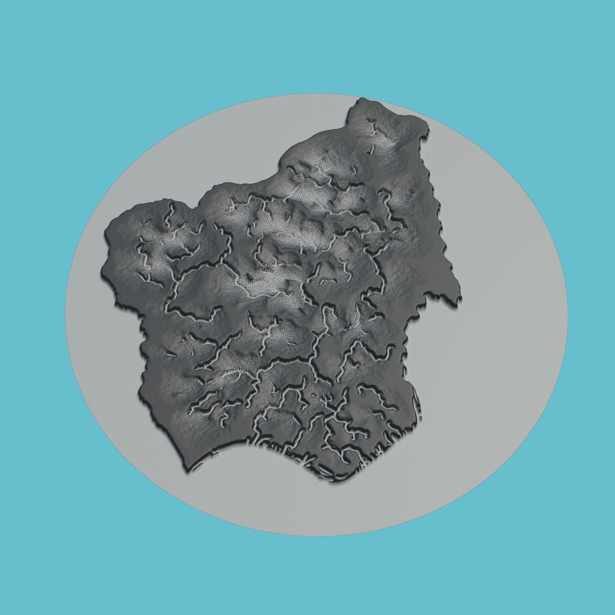 Nigeria Map Medallion Wall Art Printer 3D print model_1