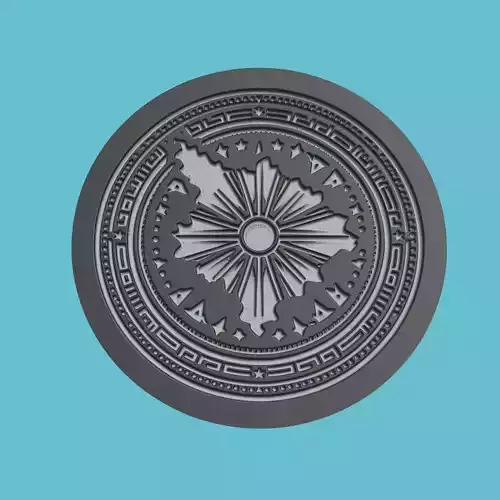 North Macedonia Map Medallion Wall Art Printer