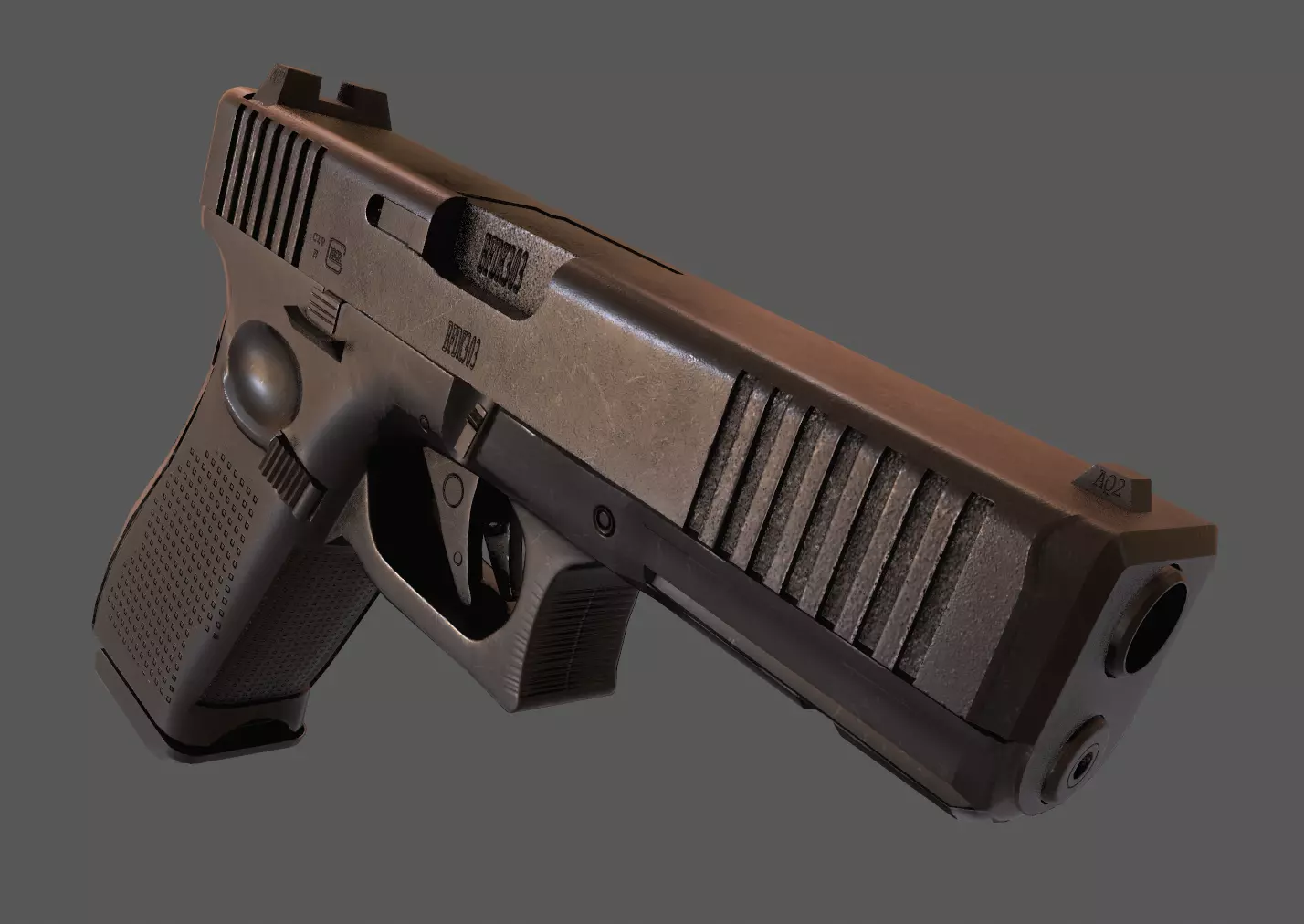 GLock 17 Gen 5 for Games Low-poly 3D model_0