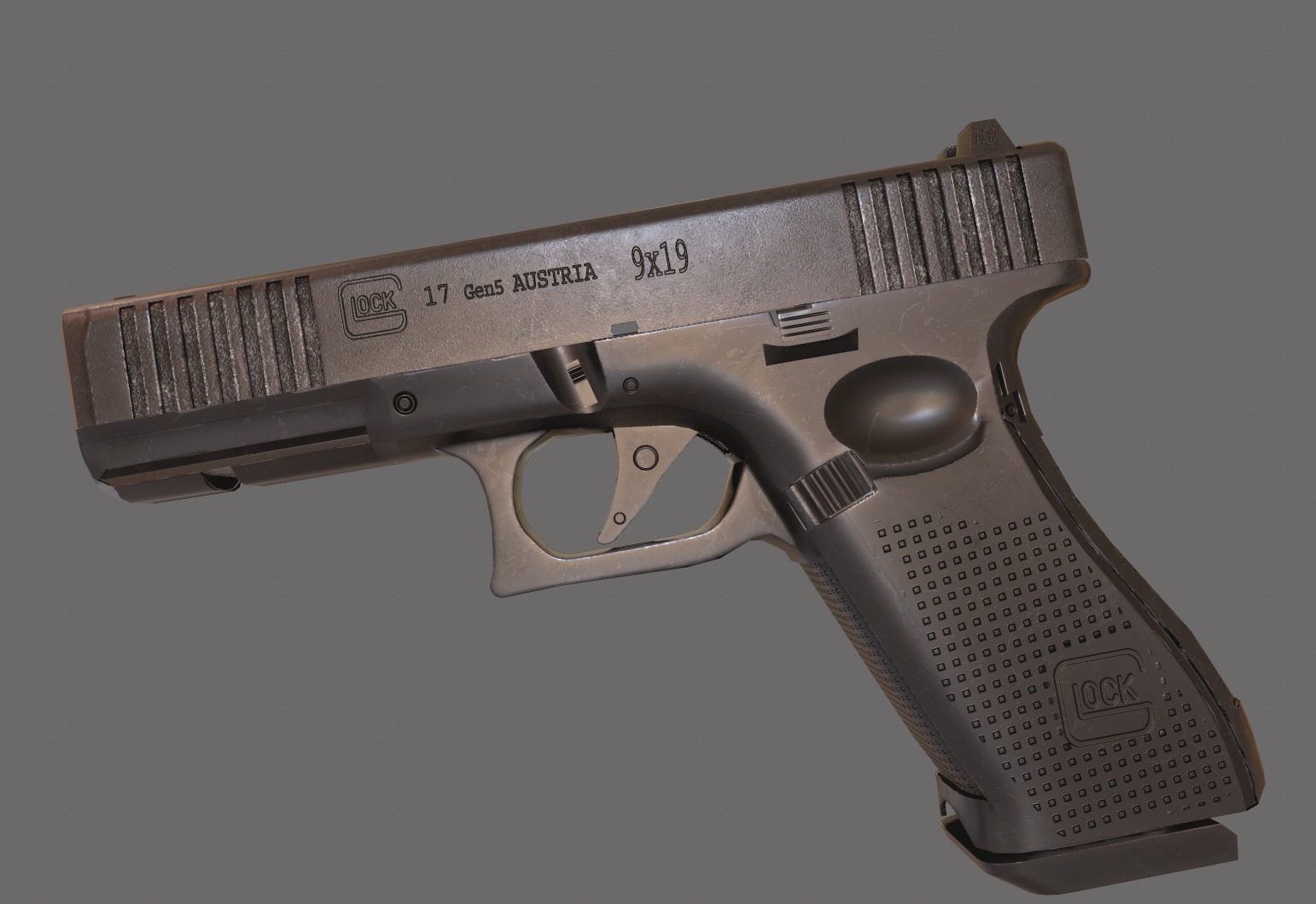 GLock 17 Gen 5 for Games Low-poly 3D model_2