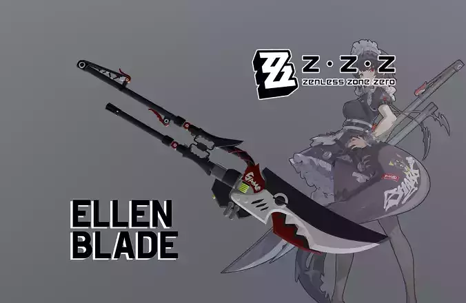Zenless Zone Zero - Ellen Joe Blade 3D print model