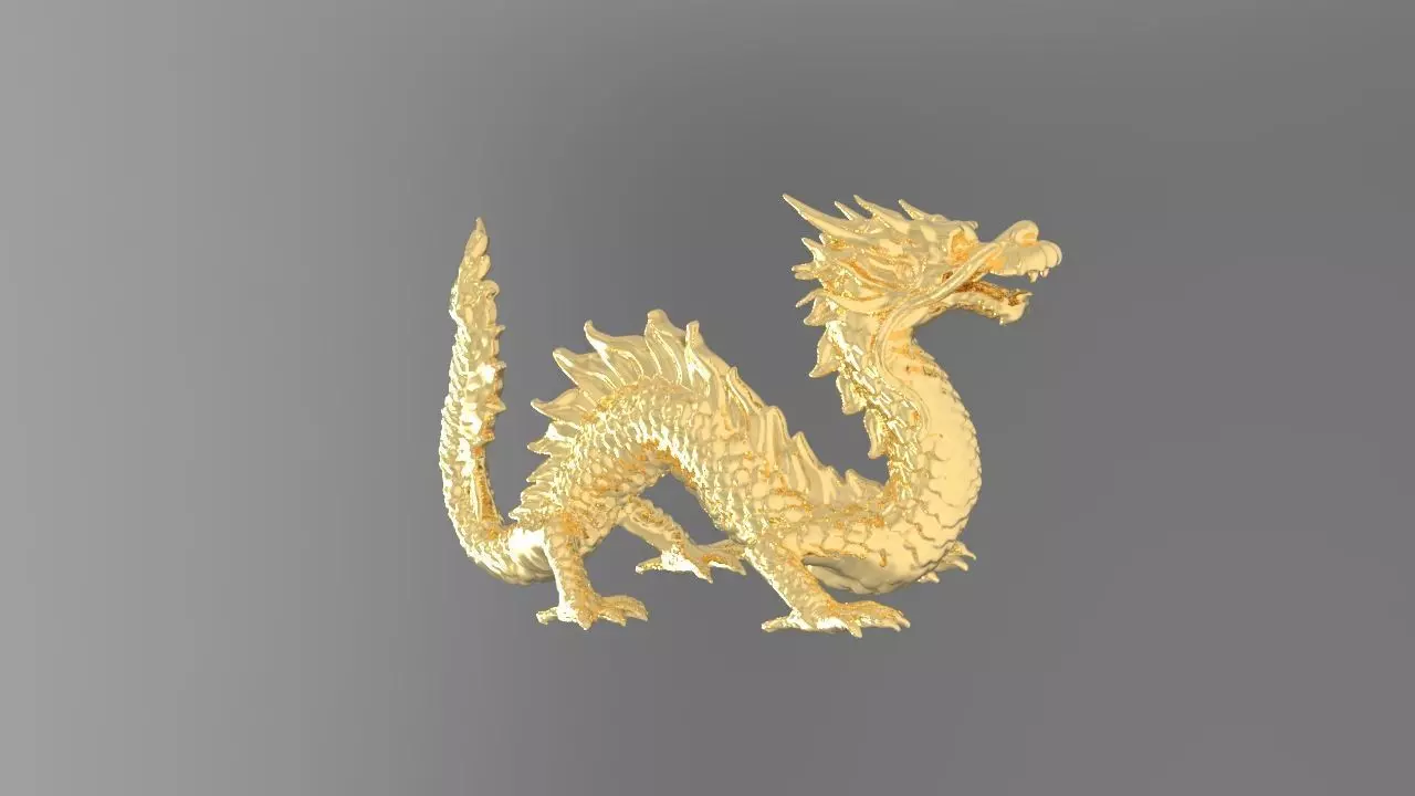 china dragon 3D print model_0