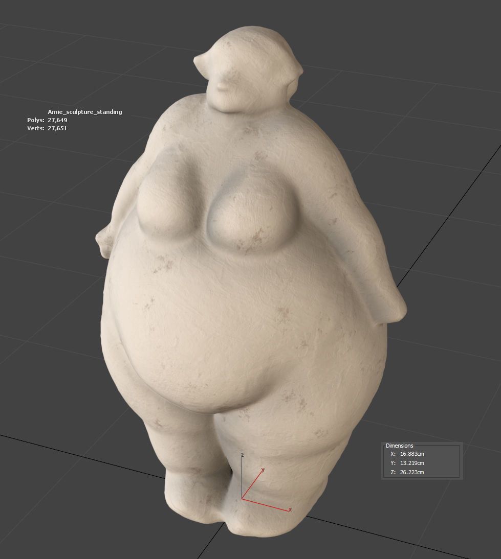 Female Figurine Decoration 3D model_5