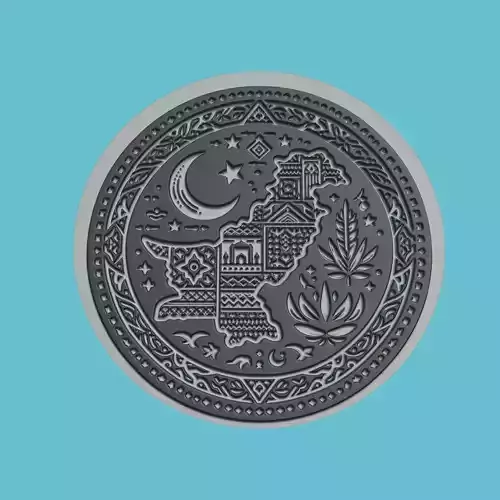 Pakistan Map Medallion Wall Art Printer