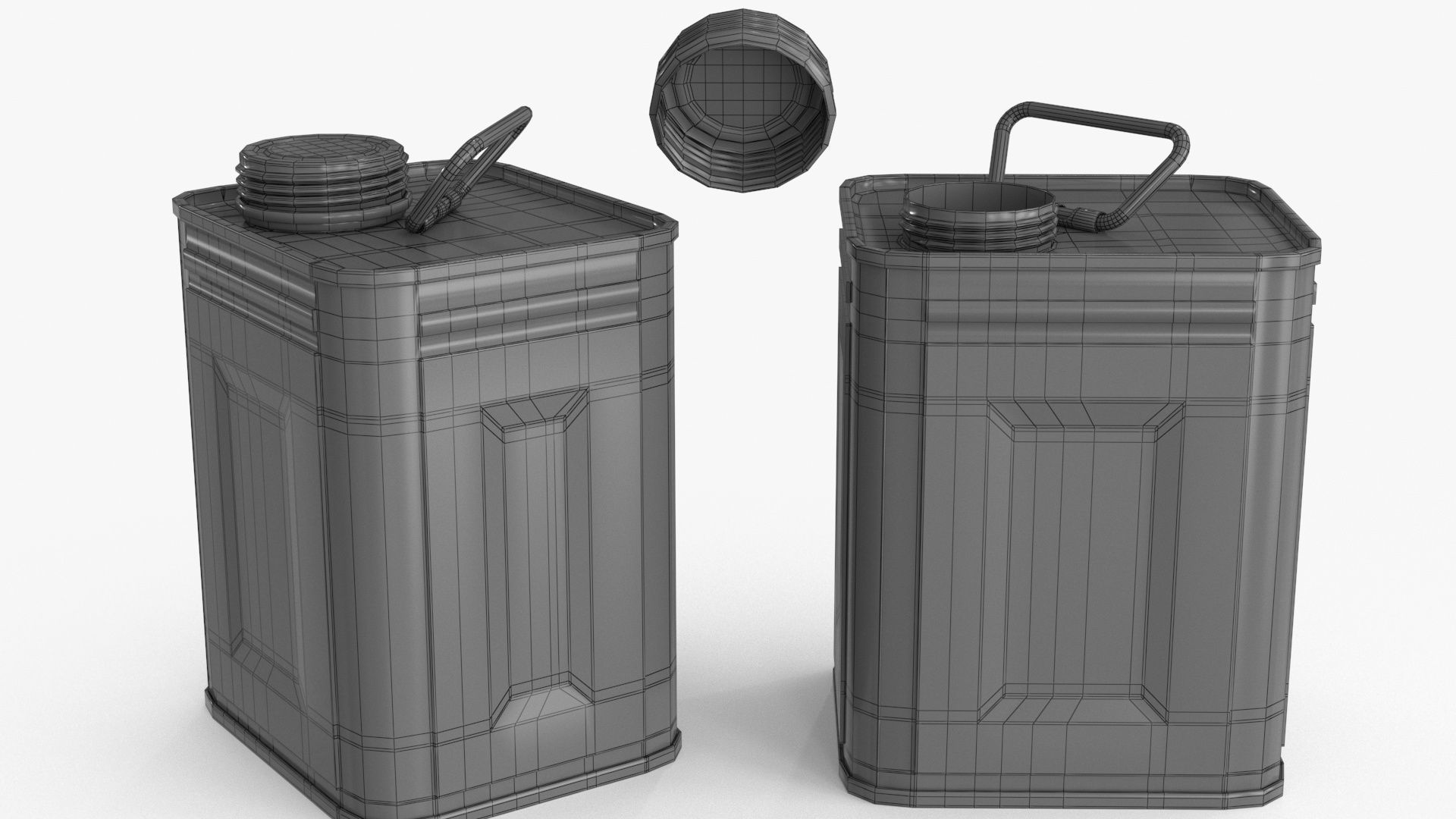 Oil Can Small Low-poly 3D model_13