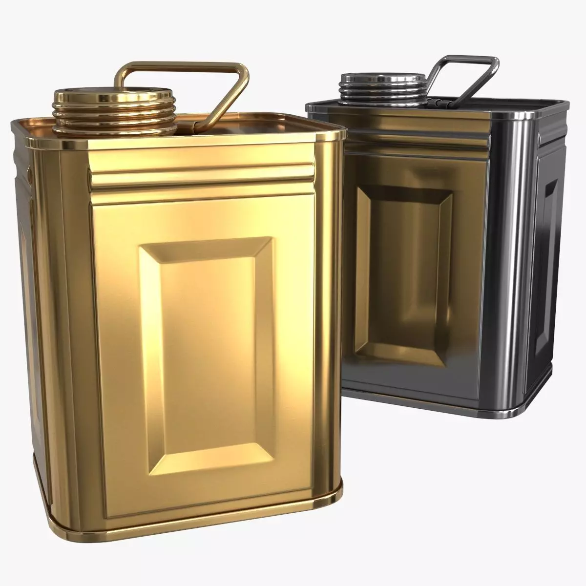 Oil Can Small Low-poly 3D model_0