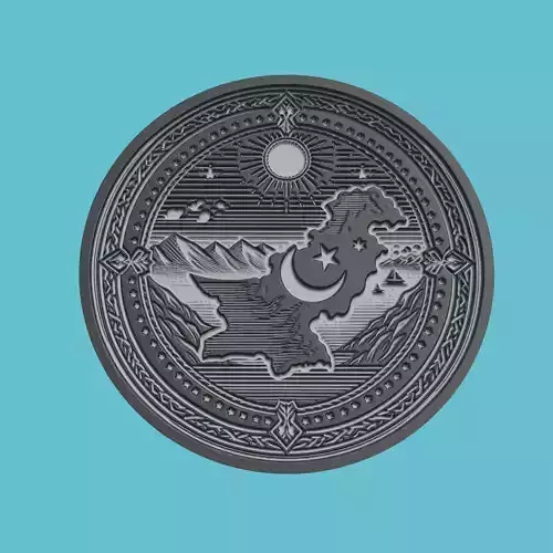 Pakistan Map Medallion Wall Art Printer