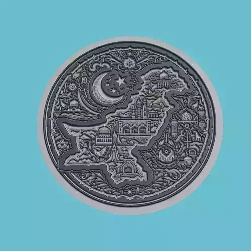 Pakistan Map Medallion Wall Art Printer