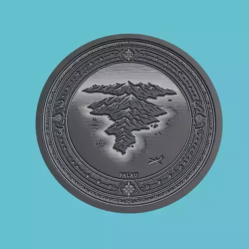 Palau Map Medallion Wall Art Printer