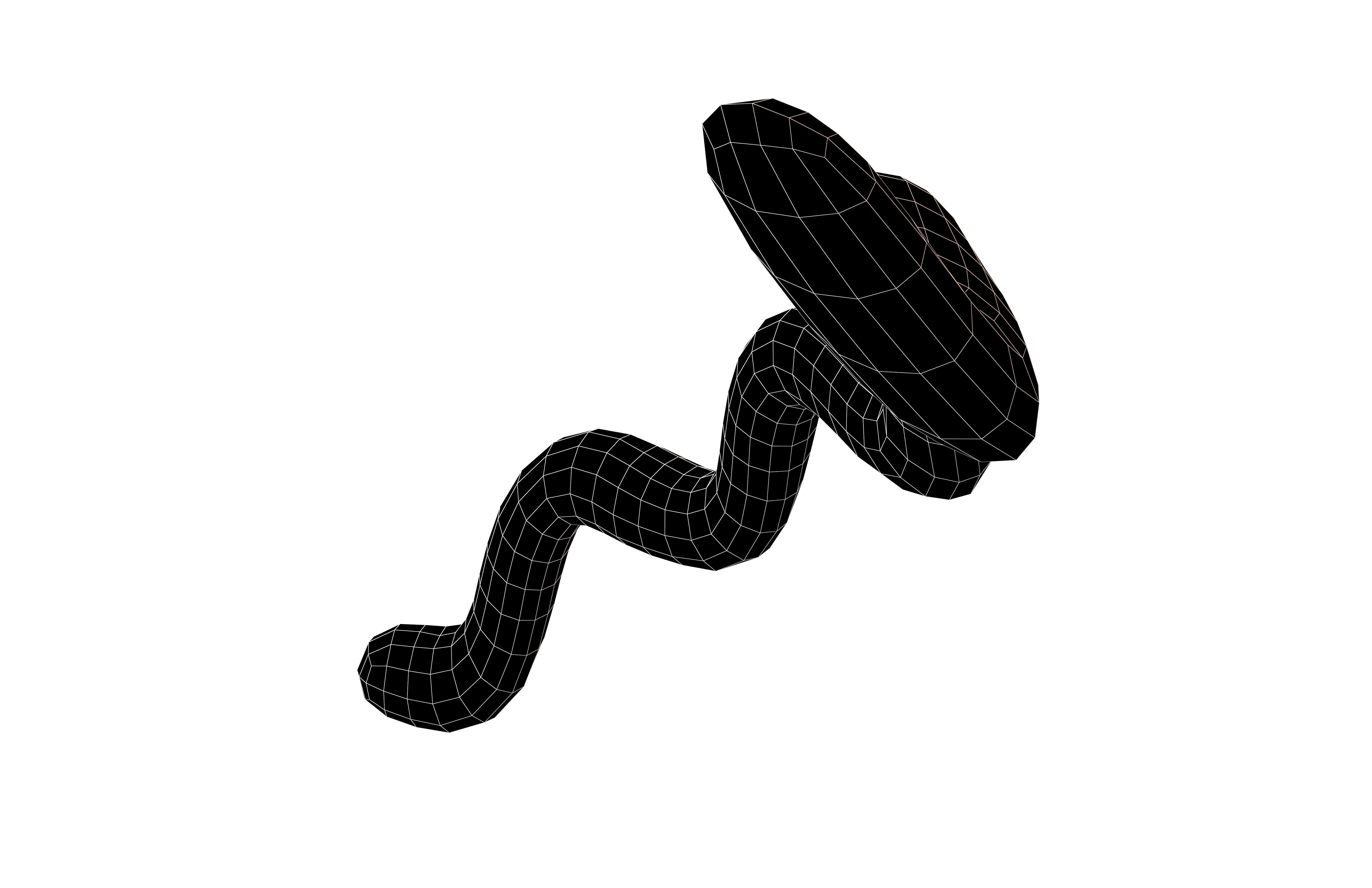 Basic Shape Elements Zig Zag v1 007 Low-poly 3D model_6