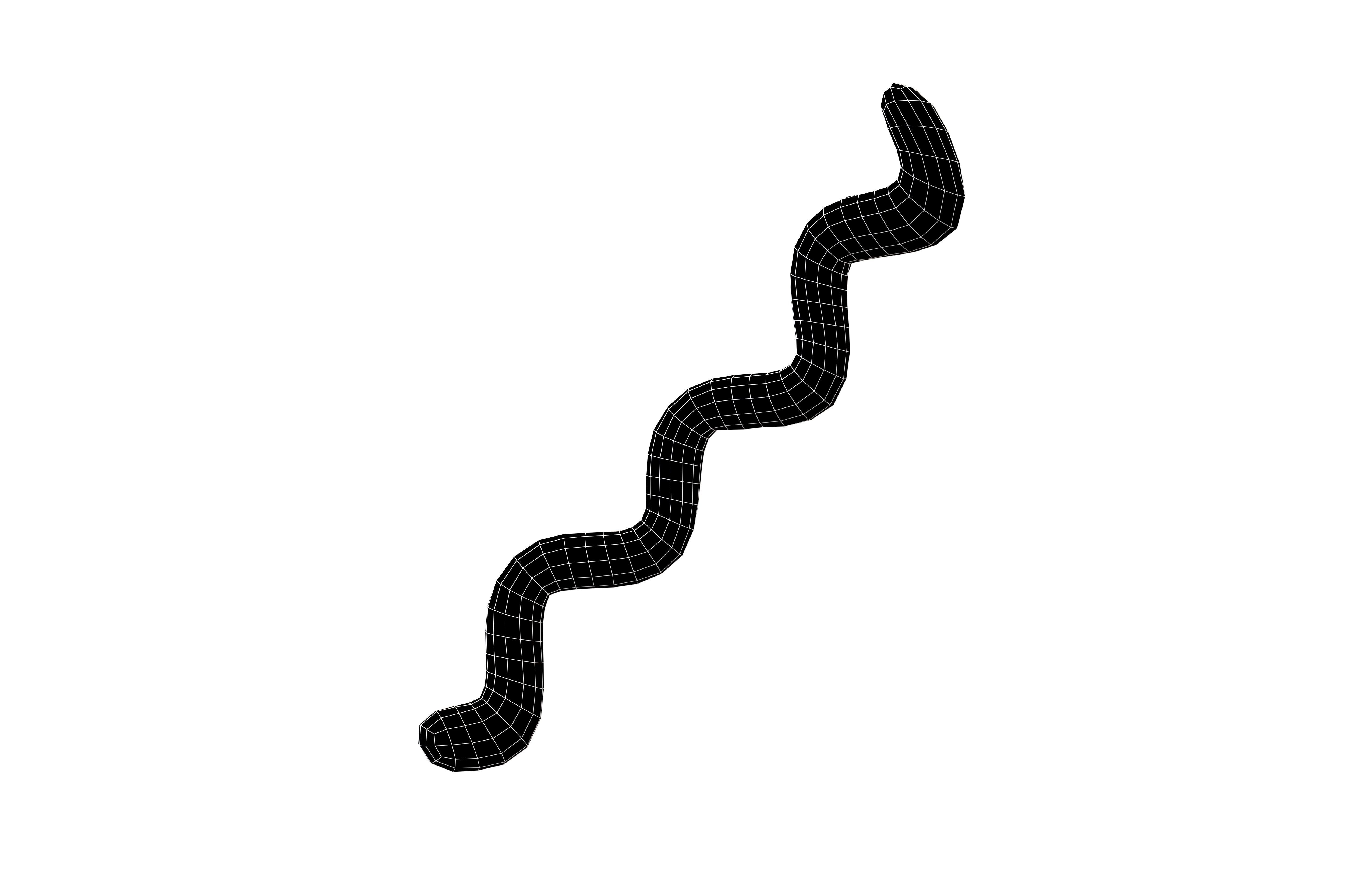 Basic Shape Elements Zig Zag v1 007 Low-poly 3D model_5