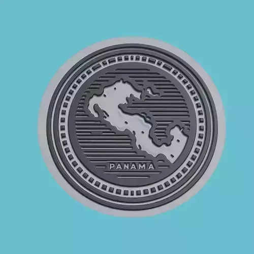 Panama Map Medallion Wall Art Printer 3D print model