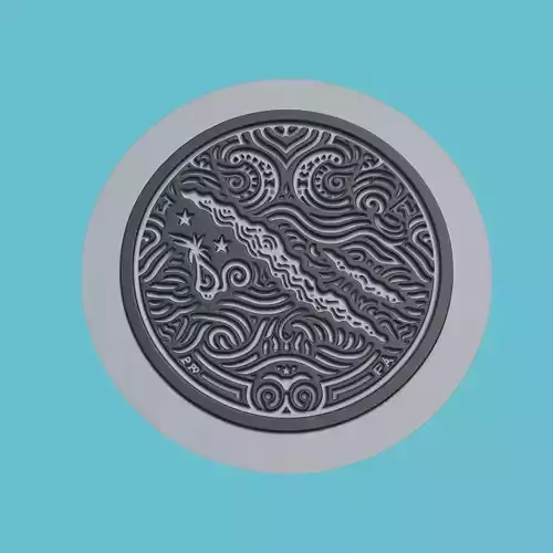 Papua New Guinea Map Medallion Wall Art Printer