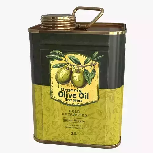 Olive Oil Can Small Low-poly 3D model