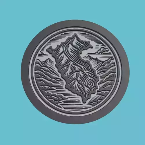 Peru Map Medallion Wall Art Printer