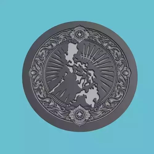Philippines Map Medallion Wall Art Printer