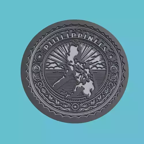 Philippines Map Medallion Wall Art Printer