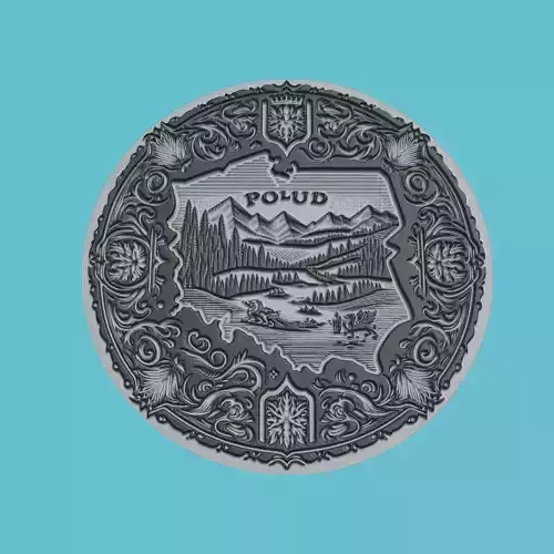 Poland Map Medallion Wall Art Printer
