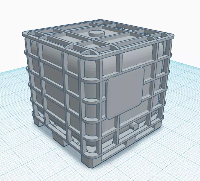 1 in 32 FARM IBC TANK DRUM 3D print model_0