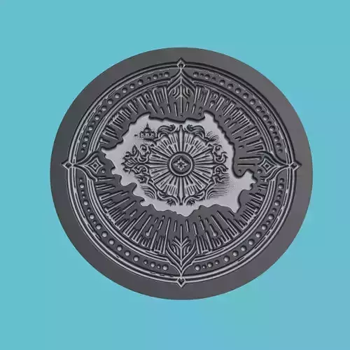 Romania Map Medallion Wall Art Printer