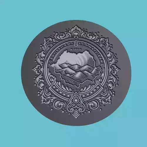 Romania Map Medallion Wall Art Printer