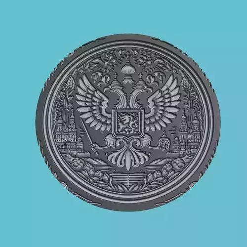 Russia Map Medallion Wall Art Printer