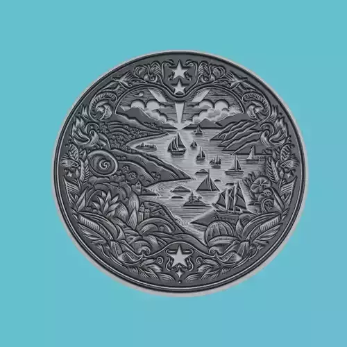 Saint Kitts and Nevis Map Medallion Wall Art Printer