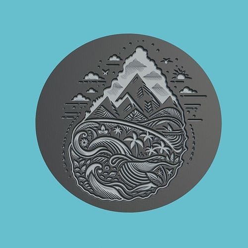 Saint Lucia Map Medallion Wall Art Printer 3D print model