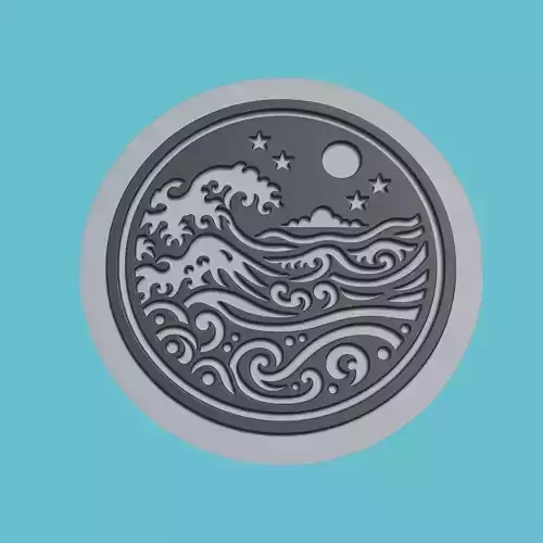 Samoa Map Medallion Wall Art Printer