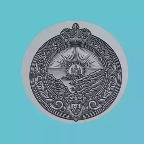 San Marino Map Medallion Wall Art Printer 3D print model