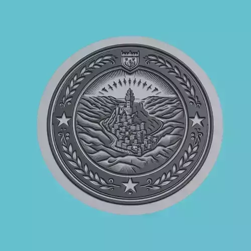 San Marino Map Medallion Wall Art Printer 3D print model