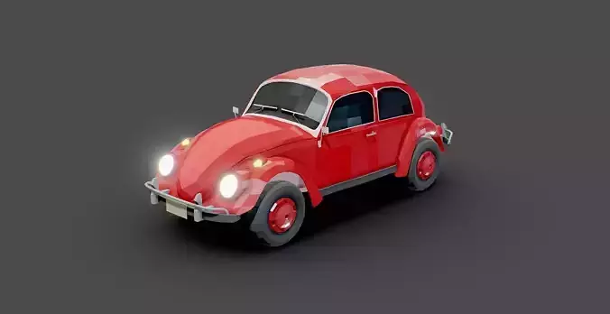 Volks wagen Beetle 1967 Lowpoly