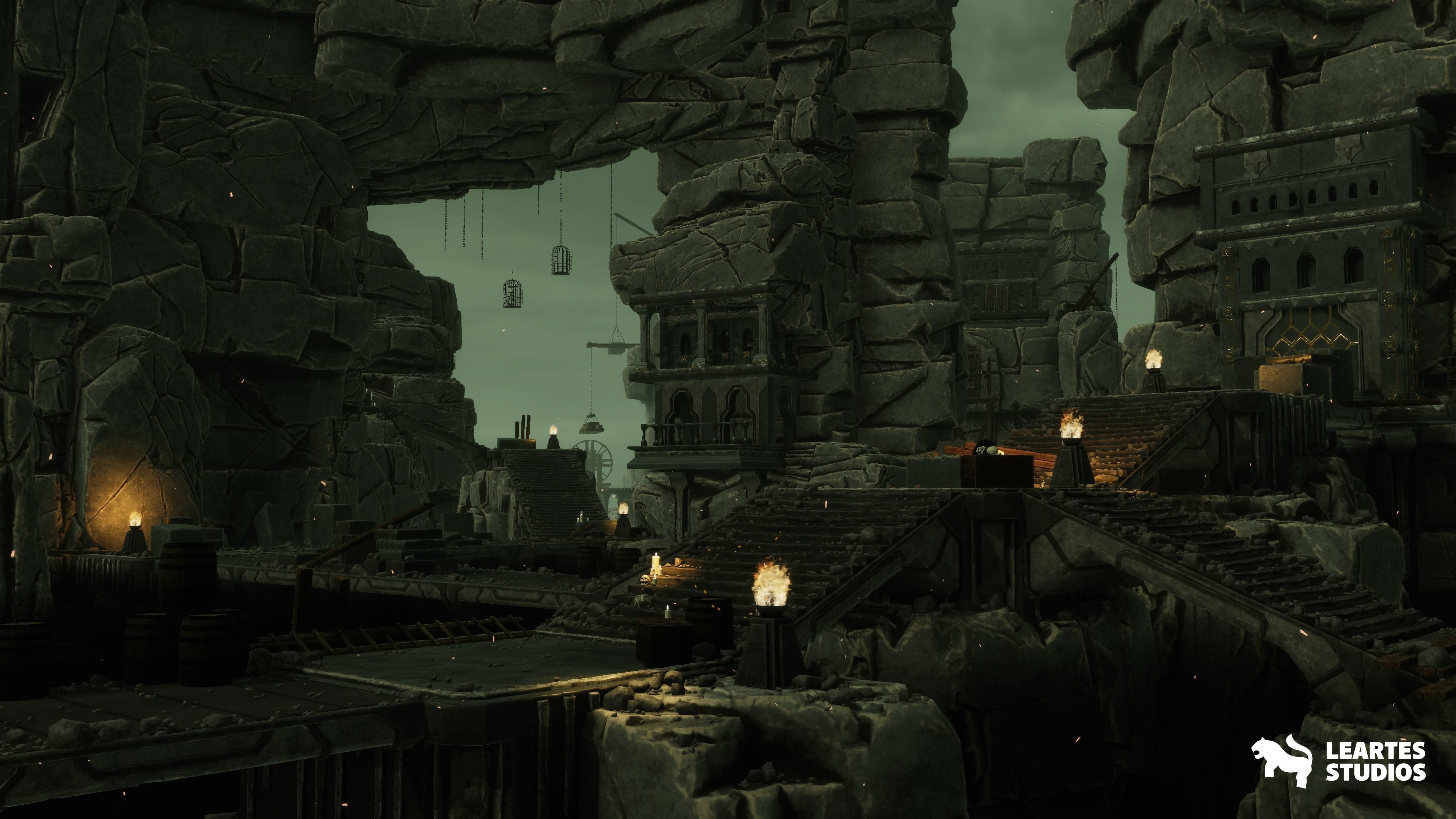 Dwarven Dungeon - Throne Room Low-poly 3D model_10