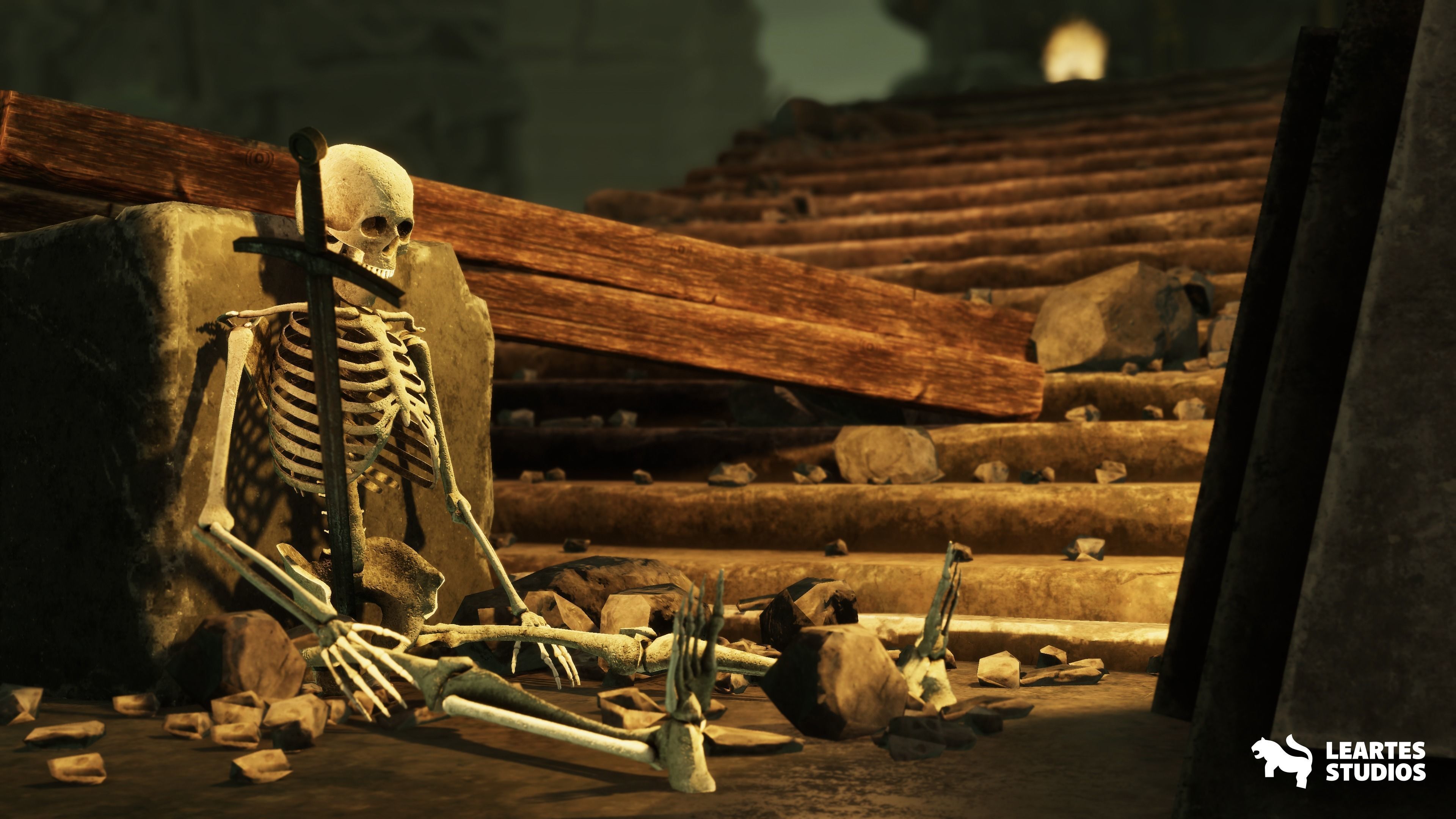 Dwarven Dungeon - Throne Room Low-poly 3D model_6