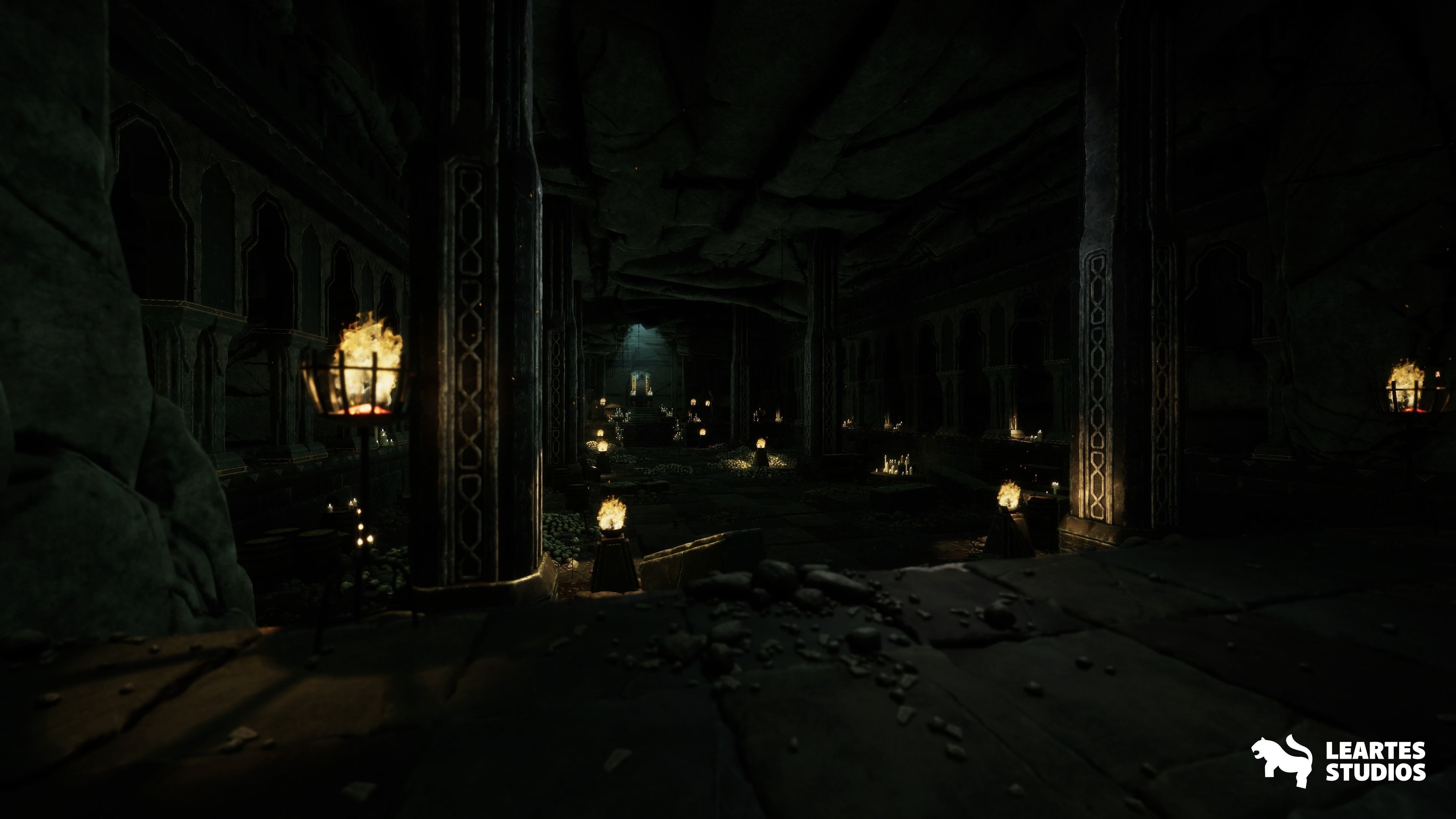 Dwarven Dungeon - Throne Room Low-poly 3D model_14