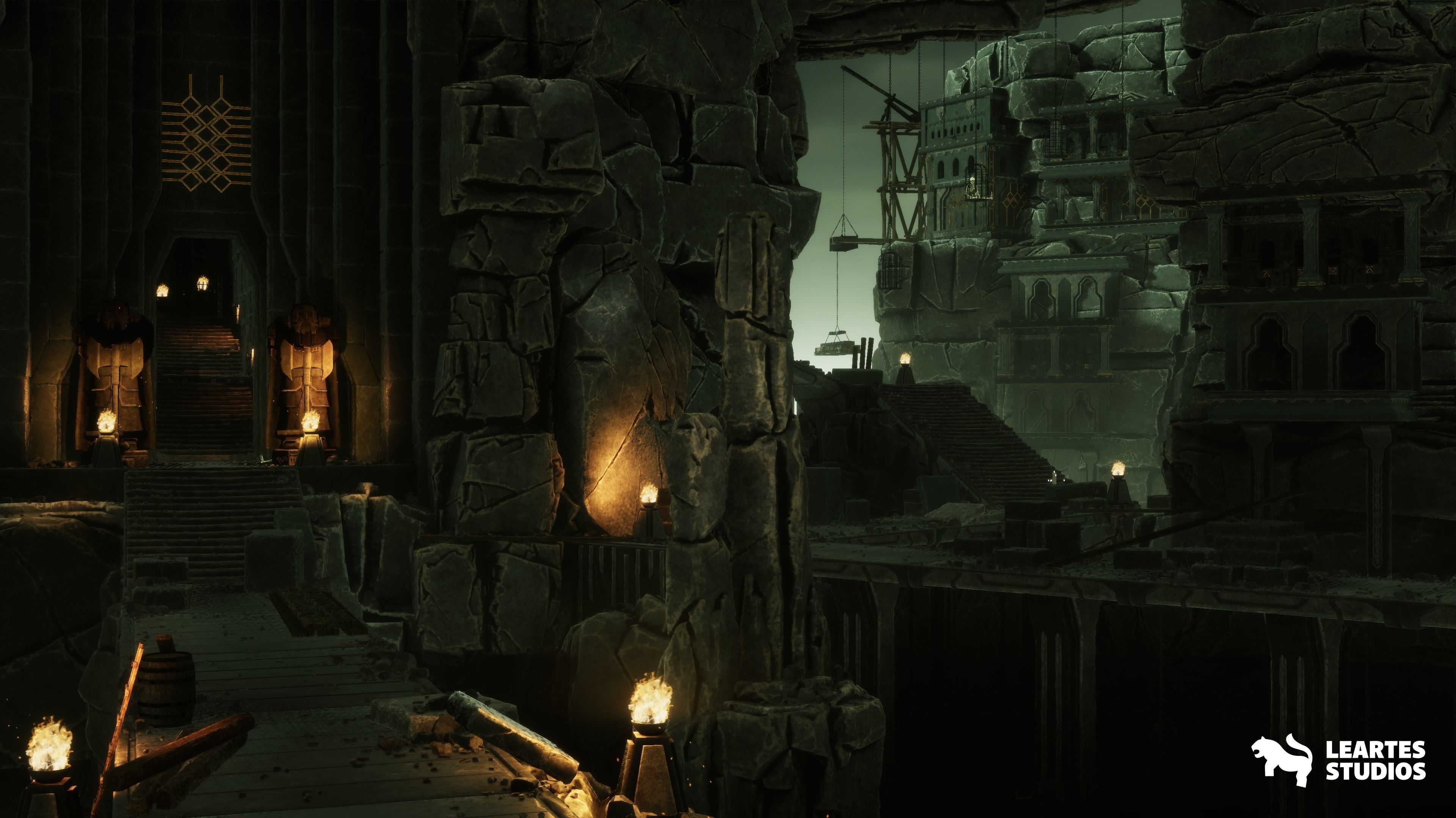 Dwarven Dungeon - Throne Room Low-poly 3D model_16