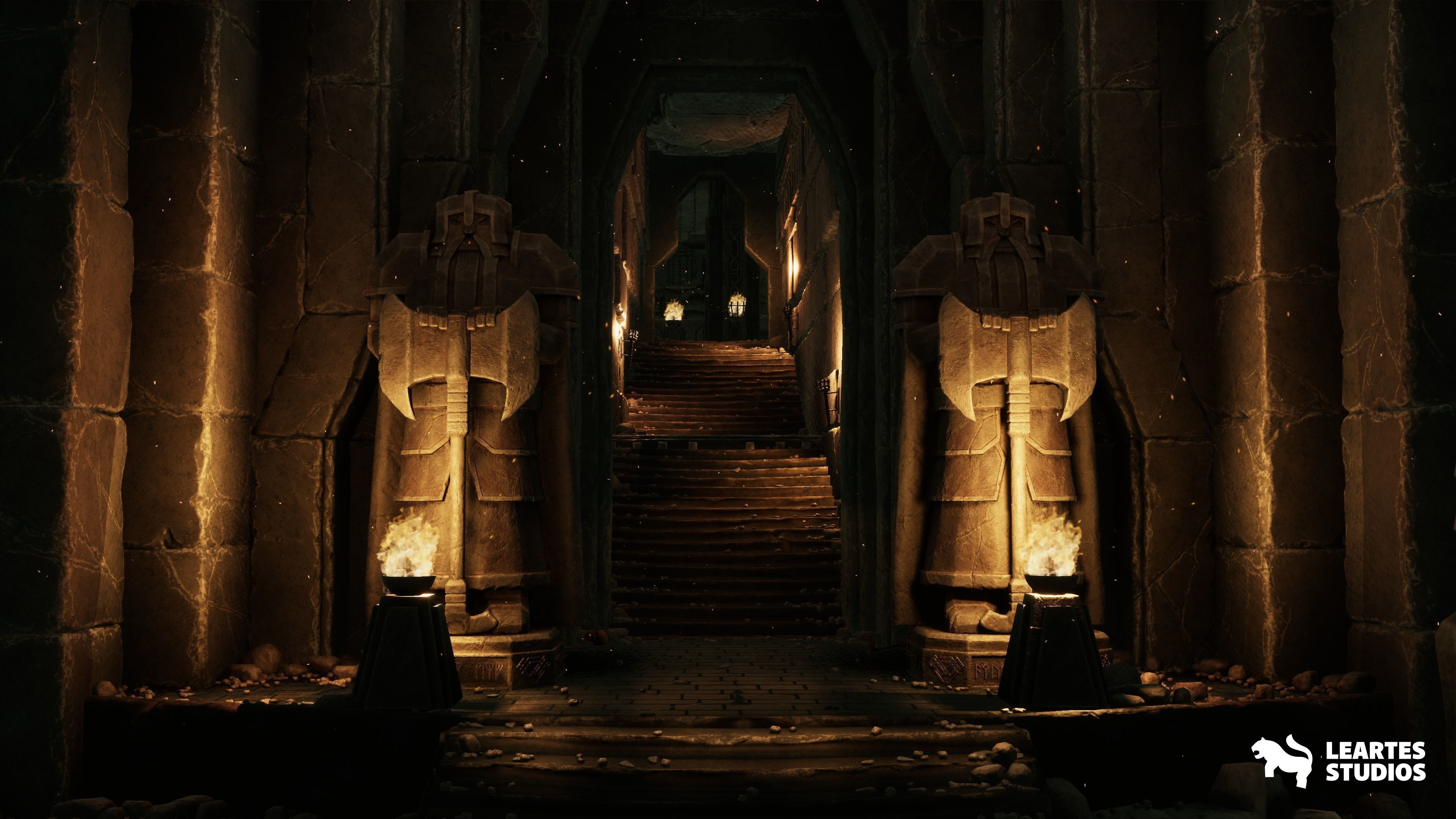 Dwarven Dungeon - Throne Room Low-poly 3D model_15