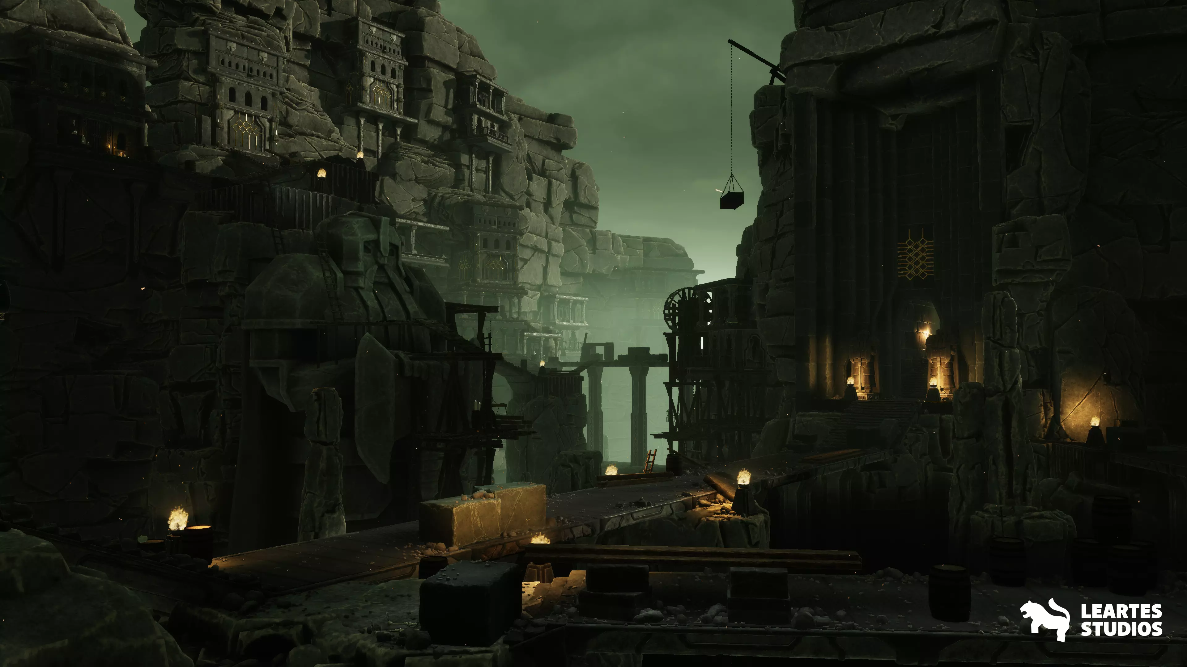 Dwarven Dungeon - Throne Room Low-poly 3D model_0