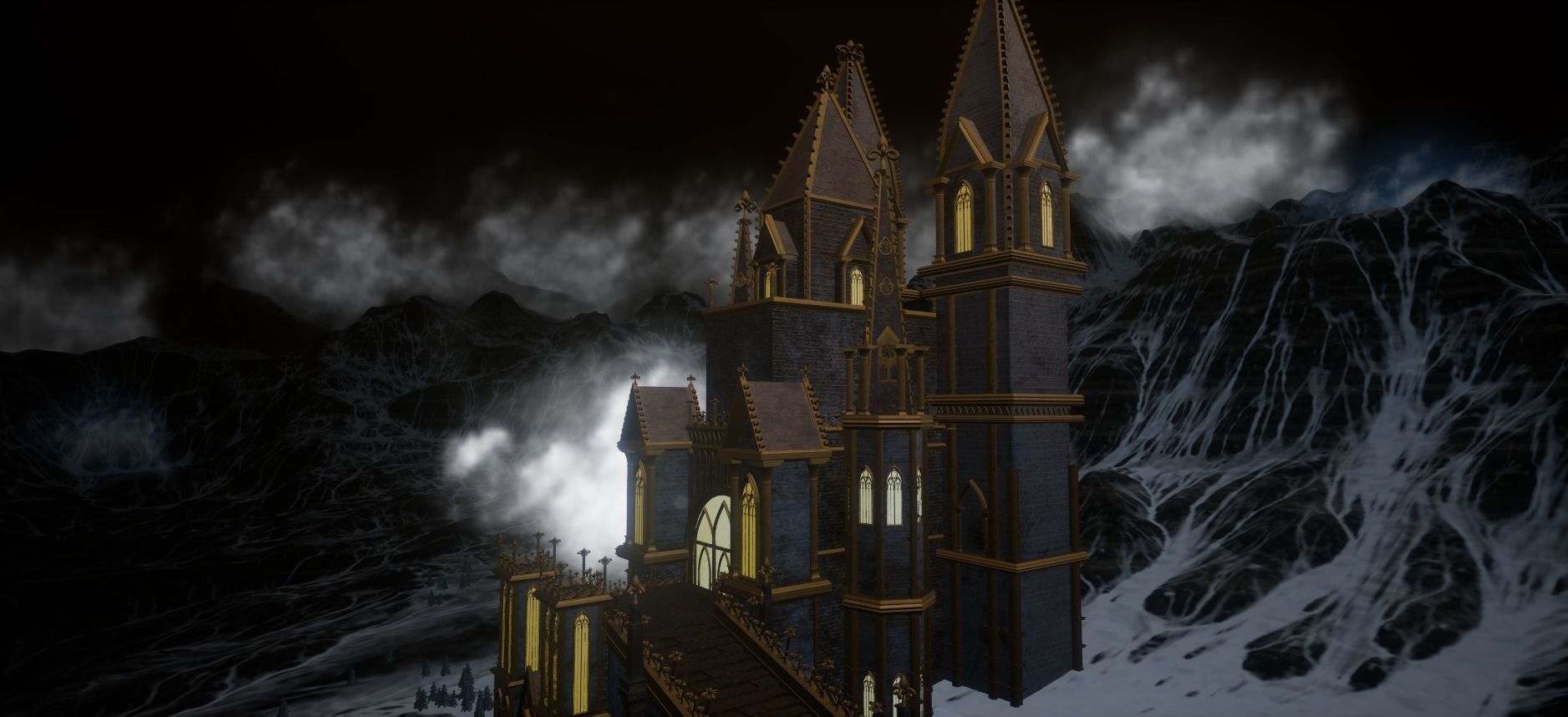 Fantasy Castle 3D model_21