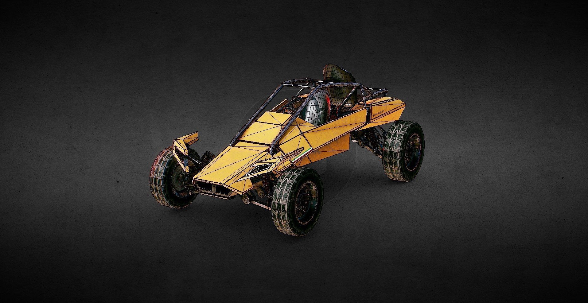 Buggy PBR Low-poly 3D model_1