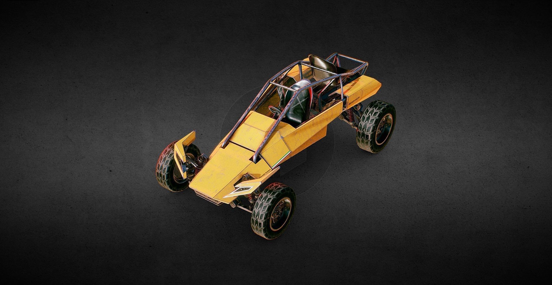Buggy PBR Low-poly 3D model_2